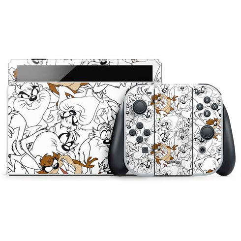 Looney Tunes Tasmanian Devil Super Sized Pattern Nintendo Skins